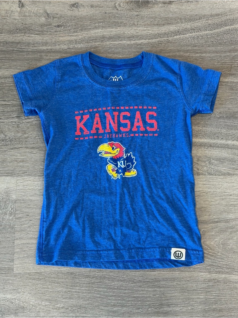 Wes and Willy Kansas Jayhawks Toddler T-Shirt 3T Organic Cotton Eco-Friendly